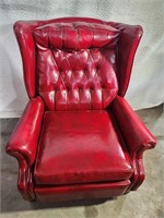 Vintage Red Leather Reclining Chair
