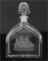 Rare Orrefors Sweden Decanter, Sea Cloud, Signed