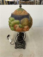Vintage desk lamp with hand painted