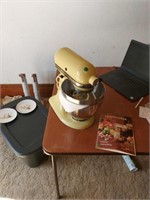 Yellow KitchenAid mixer