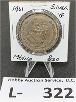 Silver Mexico Peso 1961