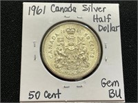 1961 Canada Silver Half Dollar