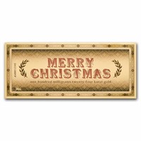 1/10 Gram Gold Aurum Merry Christmas Note (24k)