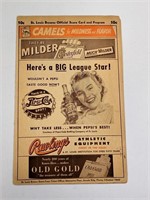 1940's StL Browns Official Score Card & Program