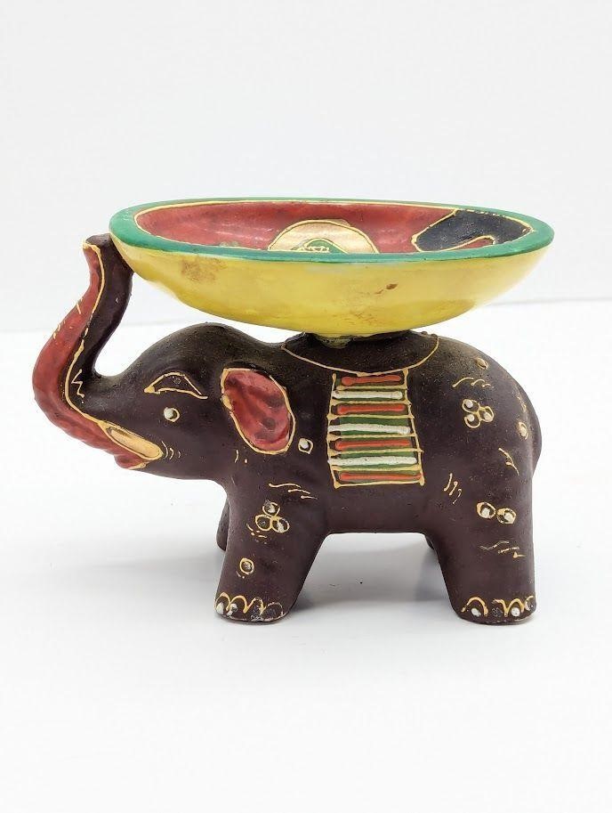 Hand Painted Japanese Satsuma Elephant Ashtray