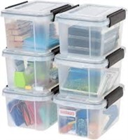 IRIS Stackable 6 Pack Clear Containers
