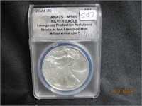 AmericaSilver Eagle Dollar 2021-S 25th Anniversary