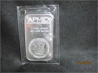 999 Silver 1 Troy Oz. Bar Apmex