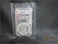 999 Silver 1 Troy Oz. Bar Apmex