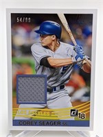 54/99 2018 Donnruss Coy Seager Relic #R84-CS