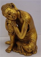 Carved gilt timber sleeping deity figure