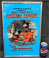 Framed 1935 Mickey in The Whoopee Party Poster