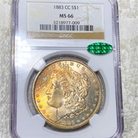 1883-CC Morgan Silver Dollar NGC - MS 66 CAC