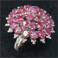 $900 Silver Natural Ruby(7ct) Ring