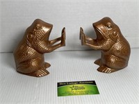 Cast Iron Frog Book Ends