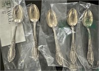 5 King Richard Sterling Demitasse Spoons