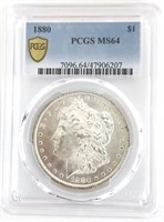 1880 U.S. Morgan Silver Dollar PCGS MS 64
