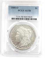 1880-O U.S. Morgan Silver Dollar PCGS AU 58