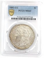 1882-CC U.S. Morgan Silver Dollar PCGS MS 63