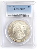 1883-CC U.S. Morgan Silver Dollar PCGS MS 65