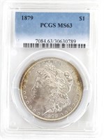 1879 U.S. Morgan Silver Dollar PCGS MS 63