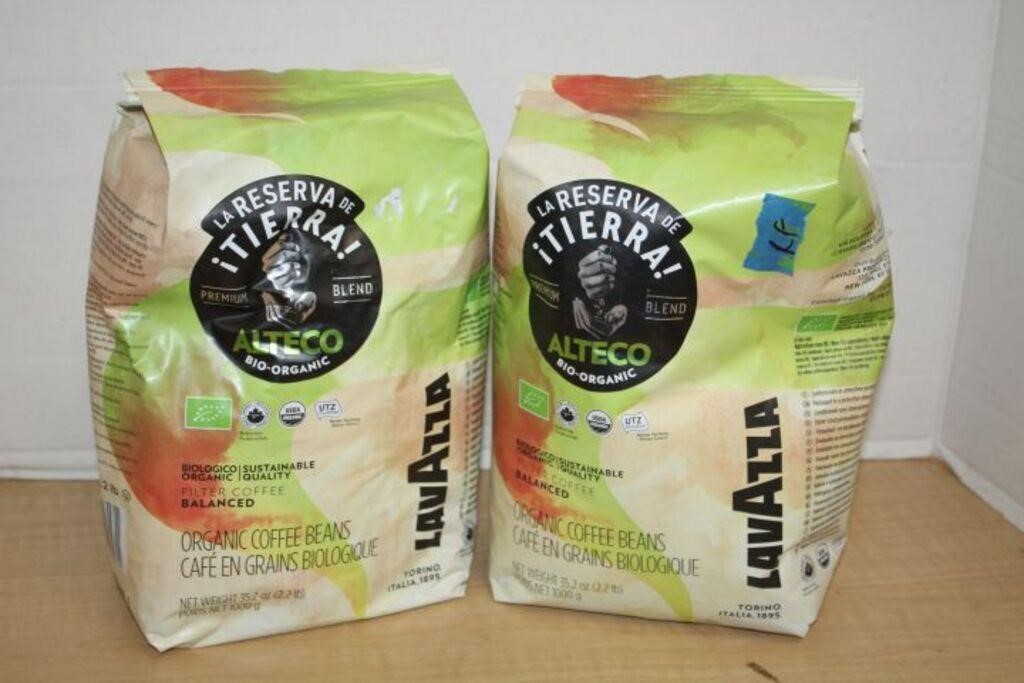 2 BAGS OF LAVAZZA COFFEE BEANS