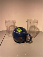 two blender cups and capricorn mug