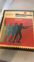 Minute man stamp album  with stamps inside