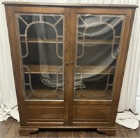 1940's Oak curio cabinet/ bookcase.