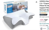 HOMCA Memory Foam Cervical Pillow, 2 in 1