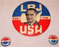 1964 LBJ Presidential Campaign Buttons