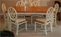 Farmhuse Table with 6 Chairs 75x30x12