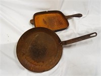 Vintage Frying Pan & Vintage Cast Iron Skillet
