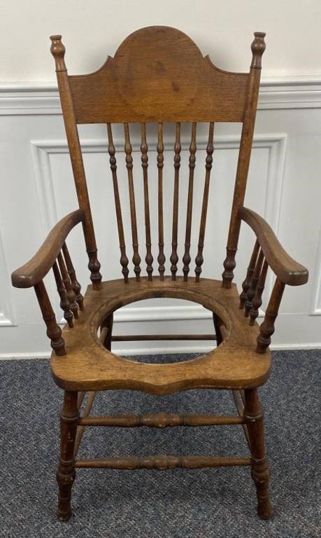 Antique Pressed back chair, needs bottom replaced
