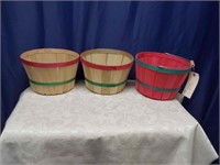 3 Small Harvest Baskets