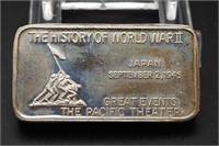 History of World War II Sterling Silver Ingot