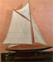 Sailboat on display stand