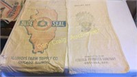 (2) Blue Seal and Indian Seed Bags
