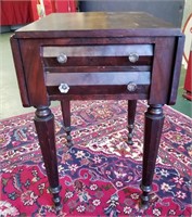Antique Empire Mahogany 2-Drawer Stand