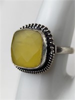 925 LEMON QUARTZ RING