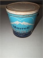Morrel Snow Cap Lard Vintage Tin