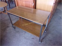 Sweet Mid-Century Formica Rolling Cart
