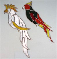 (2) Stained Glass Cockatoos