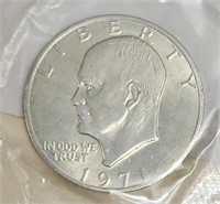 1971S Silver $1 Dollar US UNC