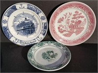 Three Nice Transferware Plates incl. Red Willow