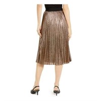 $90  ALFANI Womens Gold Knife Pleated Skirt XL