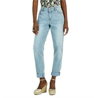 $80  INC Womens Mid Rise Embellished Mom Jeans 16