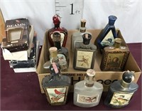 Nine Vintage Decanters Some With Boxes