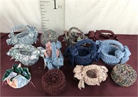 Assortment of Crocheted Baskets