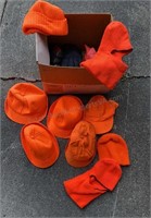 Box of Gloves & Hunters Orange Hats